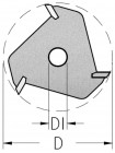 Фреза пазовая дисковая для пазования в четверти D47,6 В3 d₁7,94 Z3 N3U0300