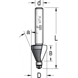Фреза для зняття фасок NanoBits α23° D12,7 В8 d6 SL00223