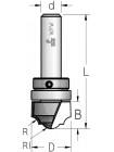 Фреза гравірувальна профільна врізна, верхній підшипник D19 В13 d6 DC05003
