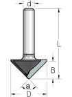 Фреза V-образная для гипсокартона α90° D26 В12,7 d8 VG90275