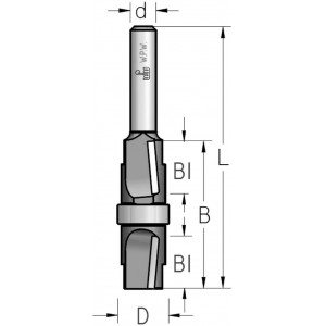 Фреза обгонна аксіальна з підшипником посередині D12,7 В35 В₁13 d6 FT51273