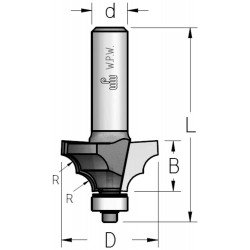 Фреза профільна кальовочна, нижній підшипник D35 В17 d12 RL06002