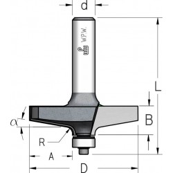 Фрези профільні з нижнім підшипником (d=12 мм)