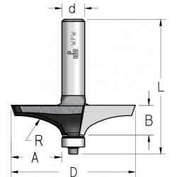 Фрези профільні з нижнім підшипником (d=12 мм)