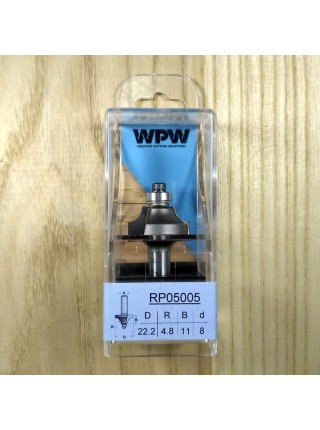Фреза радиусная с уменьшенным подшипником R4,8 D22,2 d8 RP05005