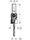 Зенківка пряма зі свердлом з плавною спіраллю HSS D₁3,2 D9,5 AC43205D