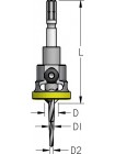 Зенківка з хвостовиком CENTROTEK та полімерним обмежувачем D₁4 D9,5 AFP4004M